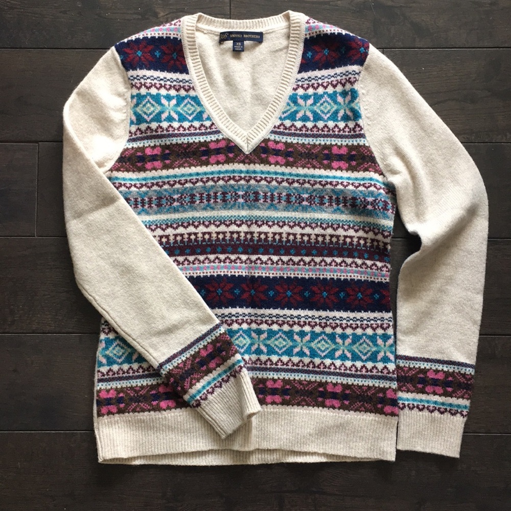 Faie isle merino wool sweater